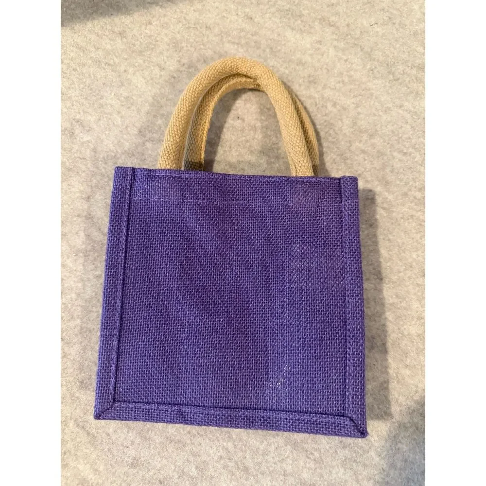 The Royal Standard Small Burlap Mardi Gras Gift Treat Tote Bag